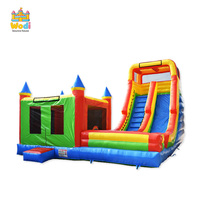 Château gonflable pour tout-petits, qualité commerciale, PVC robuste, respectueux de l'environnement, garantie 3 ans, 4x4m, pour location de fêtes d'enfants