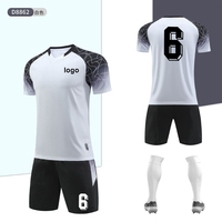Maillot de Foot en Polyester 2024-2025 par Sublimation Respirant, Tenue de Football Économique