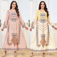 Nouvelle Abaya de Luxe Faite à la Main de Dubaï, Plusieurs Couleurs, Motifs Ornés, Robes Modestes, Cardigan Fluide pour Femmes Musulmanes
