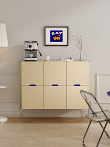 Credenza in Legno Massello, Mobile Basso Stile Bauhaus per Sala da Pranzo, Ingresso e Corridoio - Product Image 2