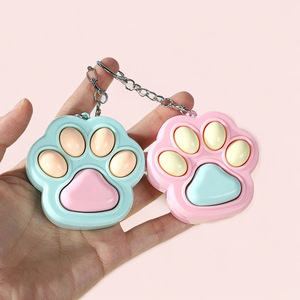 Portachiavi con tastiera singola in plastica illuminata a LED, a forma di cartone animato, piccola, per presentazioni, con animali (gatto, tartaruga) e funzione clicker antistress - Product Image 3