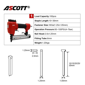 Pistolet de finition pneumatique F30T durable et stable pour assemblage de contreplaqué et de lattes, cloueur industriel et bricolage pour décoration - Product Image 2