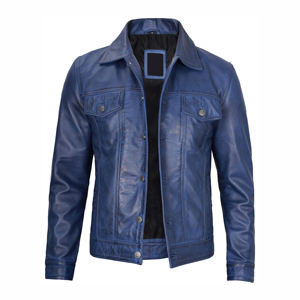 Best Selling Men's Durable Fashion Leather <b>Jacket</b> Winter Zipper Full Sleeves <b>Thin</b> Canvas Coated Hooded <b>Waterproof</b> Reversible - Product Image 3