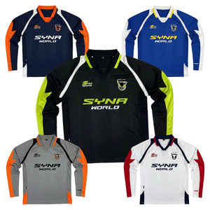 Fabricant de vêtements de sport unisexes d'été respirants, design de broderie par sublimation, maillot de football rétro streetwear personnalisé - Product Image 1