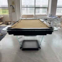 Table de billard de 7 pieds avec plateau en ardoise de qualité tournoi, verre trempé de 15 mm, durable et personnalisable, pour usage domestique et professionnel