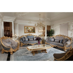 Mobile <span class=keywords><strong>TV</strong></span> di Lusso in Legno Intagliato Regolabile, Stile Classico Tradizionale Turco, Set di Arredamento per Soggiorno - Product Image 6