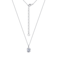 Collier en Moissanite, argent sterling 925, ovale 7x9mm, VVS1, couleur D, 4 griffes, 3 couleurs, bijoux pour femmes