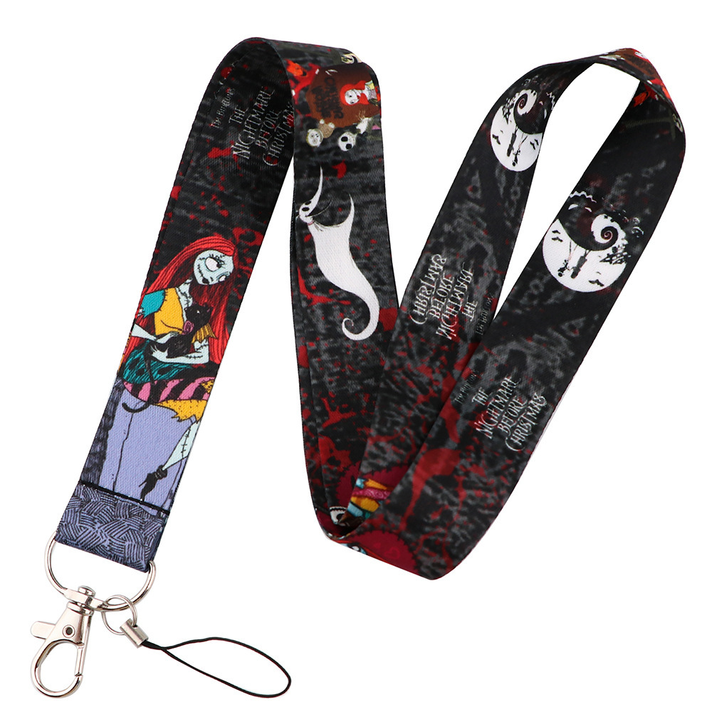 Promotional Gifts Cartoon the Nightmare Before Christmas Design Lanyards Anti-Lost Pendant ID Card Hanging Neck Lanyards Custom