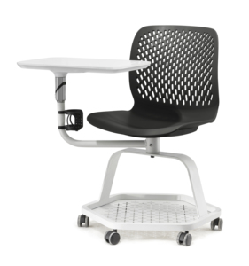 Silla Giratoria Ergonómica de Plástico para Estudiantes con Portavasos, Base de Almacenamiento y Tableta de Escritura, Diseño Moderno para Aula o Centro de Capacitación - Product Image 4