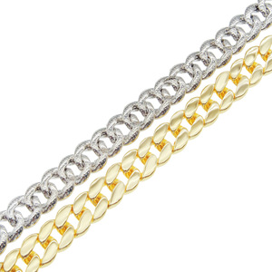 Hip Hop Cool Leaf Shaped Glossy <b>Cuban</b> <b>Chain</b> Necklace Tanjing Fashion Lijing Necklace - Product Image 5