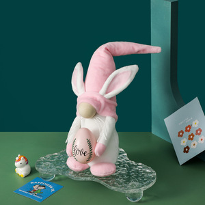 Gnomo de Pascua con Huevos, Muñeco de Peluche, Conejo de Primavera, Decoración Hecha a Mano, Figura Escandinava de Tomte, Decoración para Mesa del Hogar - Product Image 2