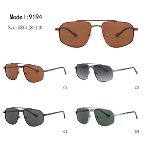 Gafas de Sol de Piloto Unisex, Montura Metálica Rectangular, Lentes Verdes, Protección UV400, Uso en Exteriores, Adultos - Product Image 3