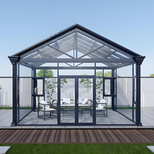 <span class=keywords><strong>Prix</strong></span> d'usine, véranda moderne <span class=keywords><strong>sur</strong></span> <span class=keywords><strong>mesure</strong></span> avec structure en aluminium et toit polygonal, salle en verre <span class=keywords><strong>extérieure</strong></span> - Product Image 1