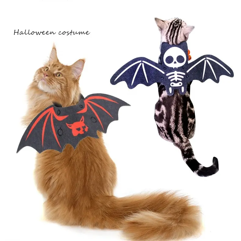 Halloween pet bat wings cat dog decoration supplies creative holiday funny clothes costumes