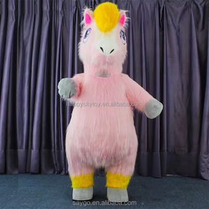 Inflatable Unicorn <strong>Horse</strong> Adult Unisex <strong>Mascot</strong> <strong>Costume</strong> for Mardi Gras Carnival - Product Image 3