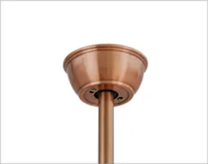 การปรับแต่งพัดลมเพดานเหล็กคลาสสิก 5 ใบมีดพร้อมรีโมทคอนโทรลพัดลมเพดานทองเหลืองโบราณ 3 หลอดไฟ - Product Image 2