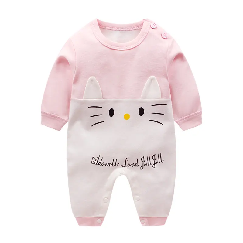 Autumn Wholesale Cartoon Pure Cotton Jumpsuit Baby Romper Long Sleeve Romper Baby Clothes