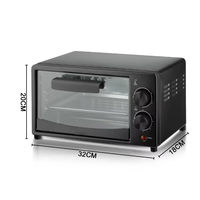 Four à pizza électrique mini DON FELIZ, 12L, 800W, à convection numérique, boîtier en plastique, fenêtre d'observation, multifonctionnel, pour la maison, économe en énergie