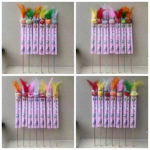 Haute qualité plume cloche chat Teaser baguette jouet résistant aux morsures auto-plaisir chat taquin bâton avec longue perche en plastique - Product Image 5