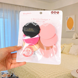 Éponge de maquillage ShangMeiEr, 5 pièces, couleurs mélangées, double usage, pour fond de teint, anticernes, poudre fixante, utilisation humide ou sèche - Product Image 3