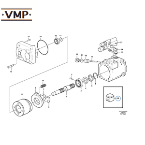 VOE17222772-Kit de sellado para cabrestante articulado A25G, A30G, A25D, A40E, A30F, A25E 4x4-OEM - Product Image 2