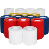Pansement médical auto-adhésif en gaze PBT, élastique et extensible, pour soins des plaies, premiers secours, enveloppement des mains, des chevilles, des genoux, des pieds, de la taille, de la tête, du cou, du bras