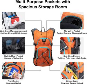 Échantillon gratuit Sac à dos d'hydratation tactique imperméable unisexe pour l'extérieur avec poche à eau, veste de course à pied, sac d'hydratation - Product Image 6