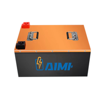 Batterie au lithium LiFePO4 Aimi 36V/48V/72V 100Ah pour moteur de bateau et chariot de golf, durée de vie de 6000 cycles, protection BMS intégrée