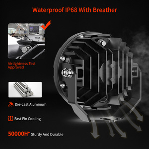 Luz LED para Motocicleta Fendinebbia, Luz <span class=keywords><strong>de</strong></span> Turismo <span class=keywords><strong>de</strong></span> Aventura, Regulable, 4.5 Pulgadas, Doble Color Ámbar Blanco, DRL, Luz Auxiliar Antiniebla, 12V - Product Image 5