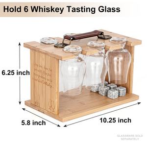 Soporte de secado de cristalería de bambú, soporte para vidrio de whisky, estante de madera, compatible con vasos de whisky <span class=keywords><strong>Glencairn</strong></span> - Product Image 3