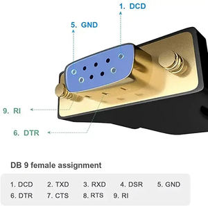 HUB Puerto Gigabit <span class=keywords><strong>Ethernet</strong></span> Negro USB a RS232 Puerto serie Línea de conversión de conexión DB9 Pin Macho - Product Image 2