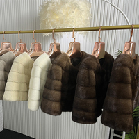 Online Hersteller Verkauf 100% natürliche Nerz Pelz Winter jacke Damen Casual Oberbekleidung Polyester Futter Echte Nerz Pelzmantel Short
