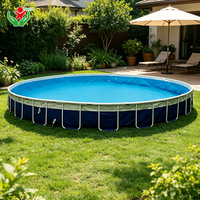 Piscine à structure robuste en acier, idéale pour les fêtes et les loisirs en plein air