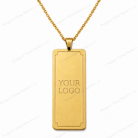 Pendentif personnalisé en acier inoxydable 316, breloque en métal doré à graver, bijoux OEM, pendentif personnalisé pour cadeau promotionnel