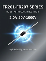 Diodes en silicium à récupération rapide FR207 2A 1000V DO-15, série FR201 FR202 FR203 FR204 FR205 FR206