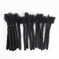 1.5CM 100% cheveux humains Dreads Extensions noir droit 1.5cm mèches serrures prêt à expédier