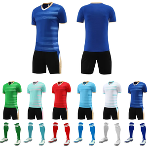 Adults Training Football Jerseys Sweatshirt Soccer Sportwear Custom Logo Quick Drying Breathable T-shirt Sets 100% Polyester - Product Image 1