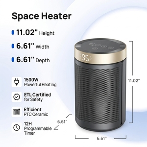 <span class=keywords><strong>Chauffage</strong></span> <span class=keywords><strong>d</strong></span>'<span class=keywords><strong>appoint</strong></span> céramique PTC 1500W, ventilateur portable <span class=keywords><strong>avec</strong></span> thermostat, télécommande, minuterie 12H, fonctionnement silencieux - Product Image 4
