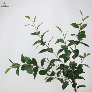 Feuilles de Laurier Artificielles à Longues Tiges, Branches Vertes Suspendues pour <span class=keywords><strong>D</strong></span>écoration de Maison, Noël, Mariage, Table, Vase - Product Image 3
