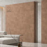 Panel Dinding Batu Fleksibel Travertine Romawi Modern MCM, Ringan, Tahan Api, Pelapis Lunak untuk Dekorasi Hotel dan Vila
