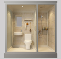 Cabine de douche modulaire de luxe, unité de salle de bain préfabriquée, pod de salle de bain intégré, salle de douche tout-en-un