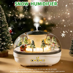 2026 New Rain Water Diffuser 400Ml Snow Scene <b>Micro</b> Landscape Raindrop Humidifier Aroma Diffuser With Night <b>Light</b> Home Use - Product Image 1
