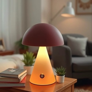 Lámpara de Escritorio Creativa con Forma de Hongo, Lámpara de Noche para Dormitorio, Lámpara de Ambiente con Luz Tricolor - Product Image 2