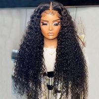 100% brésilien Remy cheveux humains avant de lacet perruque longue longueur sans colle dentelle bébé cheveux HD dentelle transparente pré plumée naturel