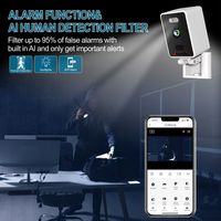 Mini Cámara de Seguridad Inalámbrica Portátil de 3MP, Cámara de Vigilancia Remota WiFi con Detección de Movimiento y Audio Inteligente para la Protección del Hogar