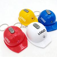 Portachiavi Personalizzato a Forma di Mini Casco da Costruzione 3D con Luce LED e Logo Personalizzato, Apribottiglie a Forma di Casco di Sicurezza per Chiavi e Borsa