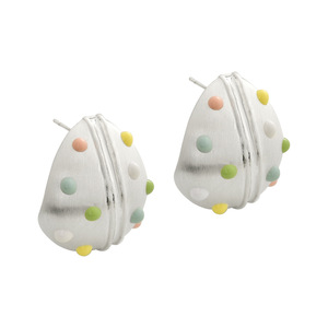 Fashion Geometric Stud <b>Earrings</b> Silver Plated Acrylic Resin Colorful Dots Women's Party Jewelry 2026 - Product Image 5