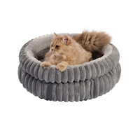 Coussin pour animaux de compagnie moderne et classique, confortable, épais, lavable, couleur unie, base antidérapante, pour chien et chat, en polaire durable