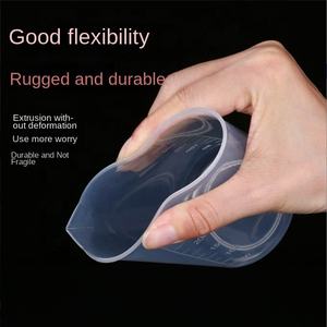 100 मिलीलीटर पारदर्शी मोटी गुणवत्ता उच्च पारदर्शिता स्नातक की मात्रा मापने वाले कप पॉलीप्रोपाइलीन प्लास्टिक बेकर तरल उपाय - Product Image 4