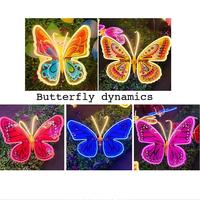 Décorations de jardin papillon lumineuses dynamiques IP65 DC en gros pour mariages, Noël, Halloween, parcs – S'ouvrent et se ferment